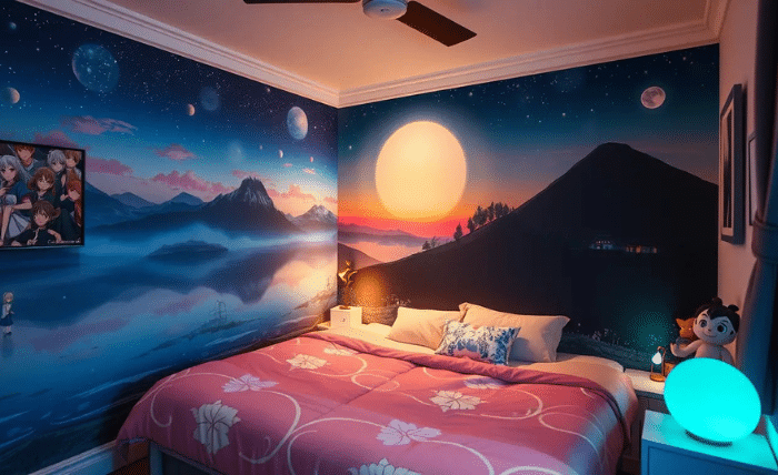 Stunning Anime Background Cartoon Bedroom at Night Ideas for Your Space