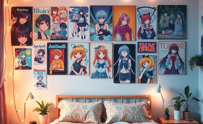 bedroom aesthetic anime posters