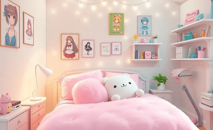 cute anime girl bedroom