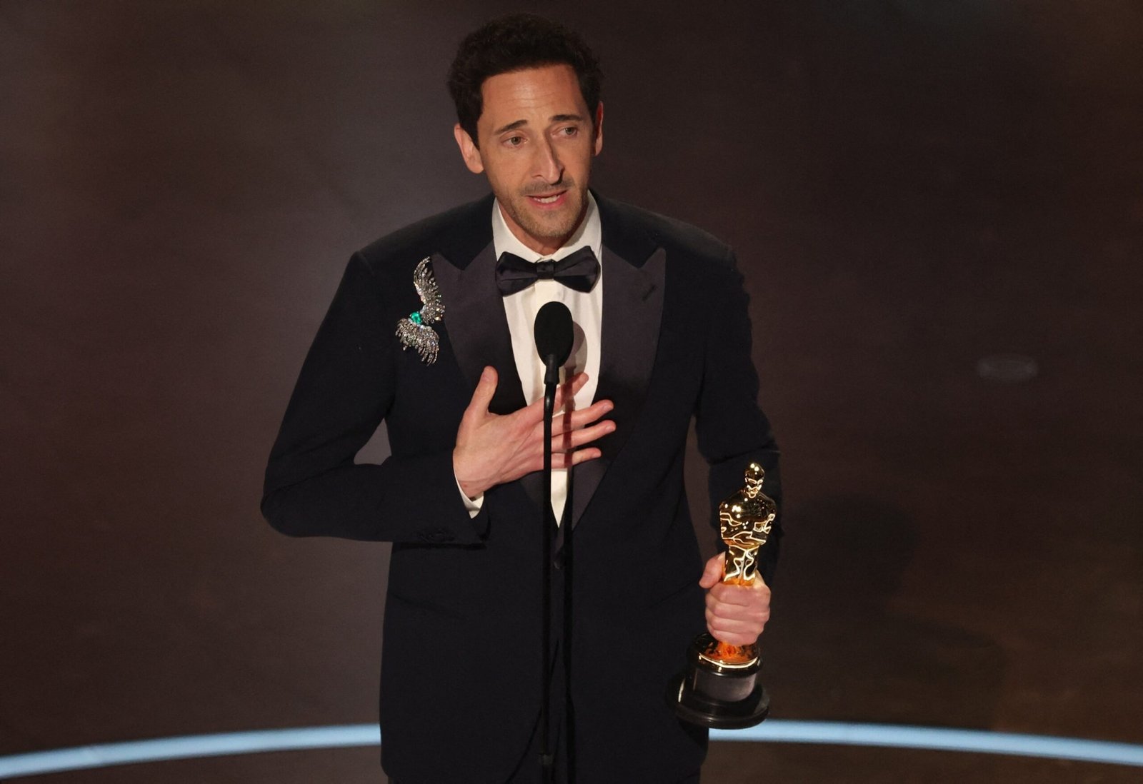 Adrien Brody gives the couple the speech of the Oscars of the Oscar de Georgina Chapman