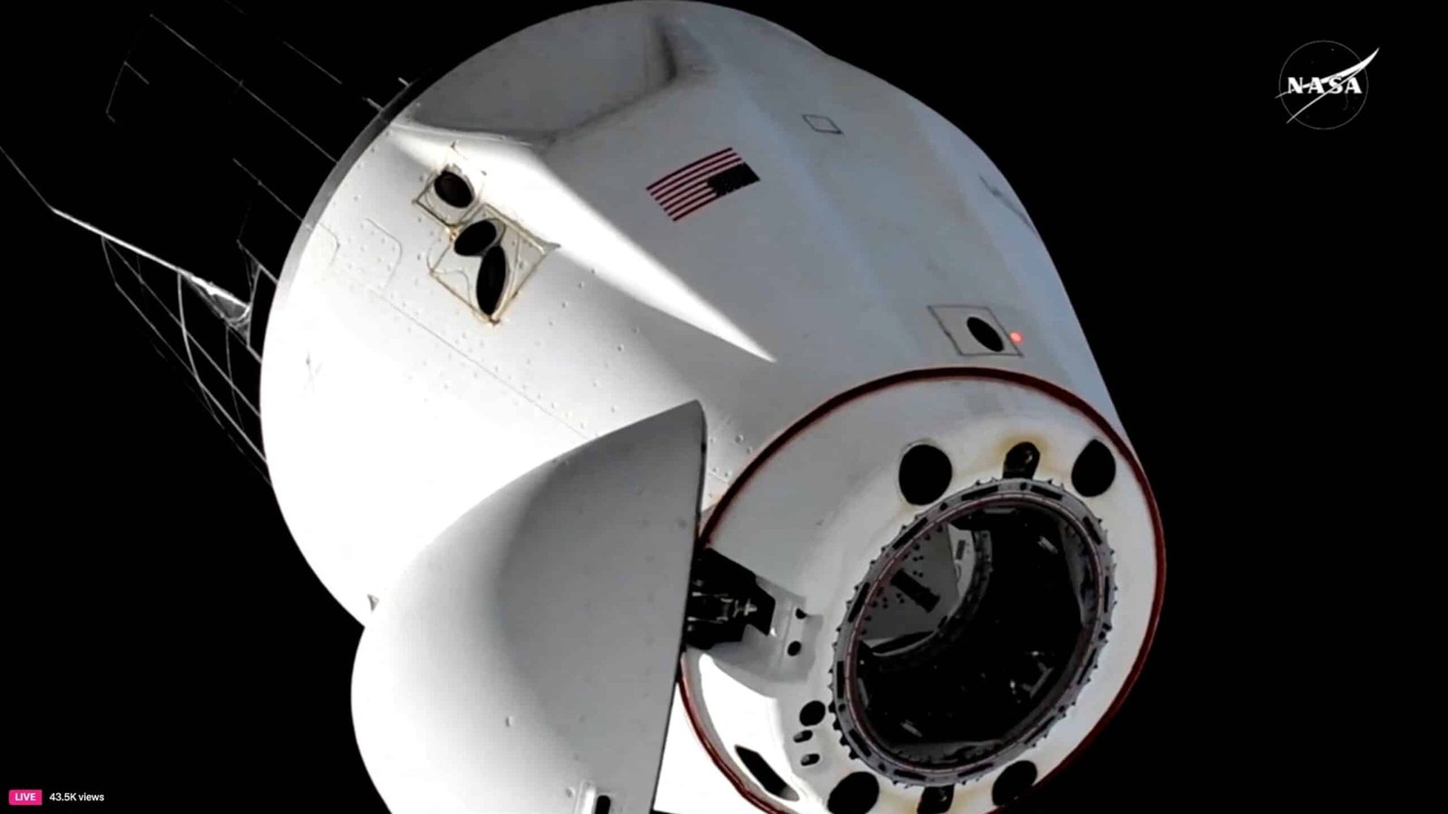 Photo: A Dragon Capsule of the Spacex crew that has Butch Wilmore and Suni Williams maneuvers in space after the ISS decoupling to start a trip to return to Earth on March 18, 2025, in this fixed image taken from the video.